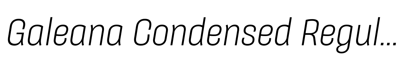 Galeana Condensed Regular Italic